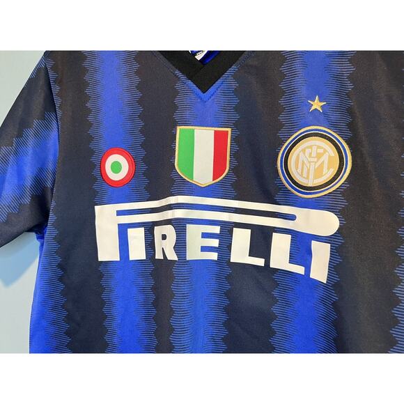 Mens Blue and Black Inter Milan‎ Football Soccer Shirt. No. 10 Sneijder Small - Picture 2 of 10